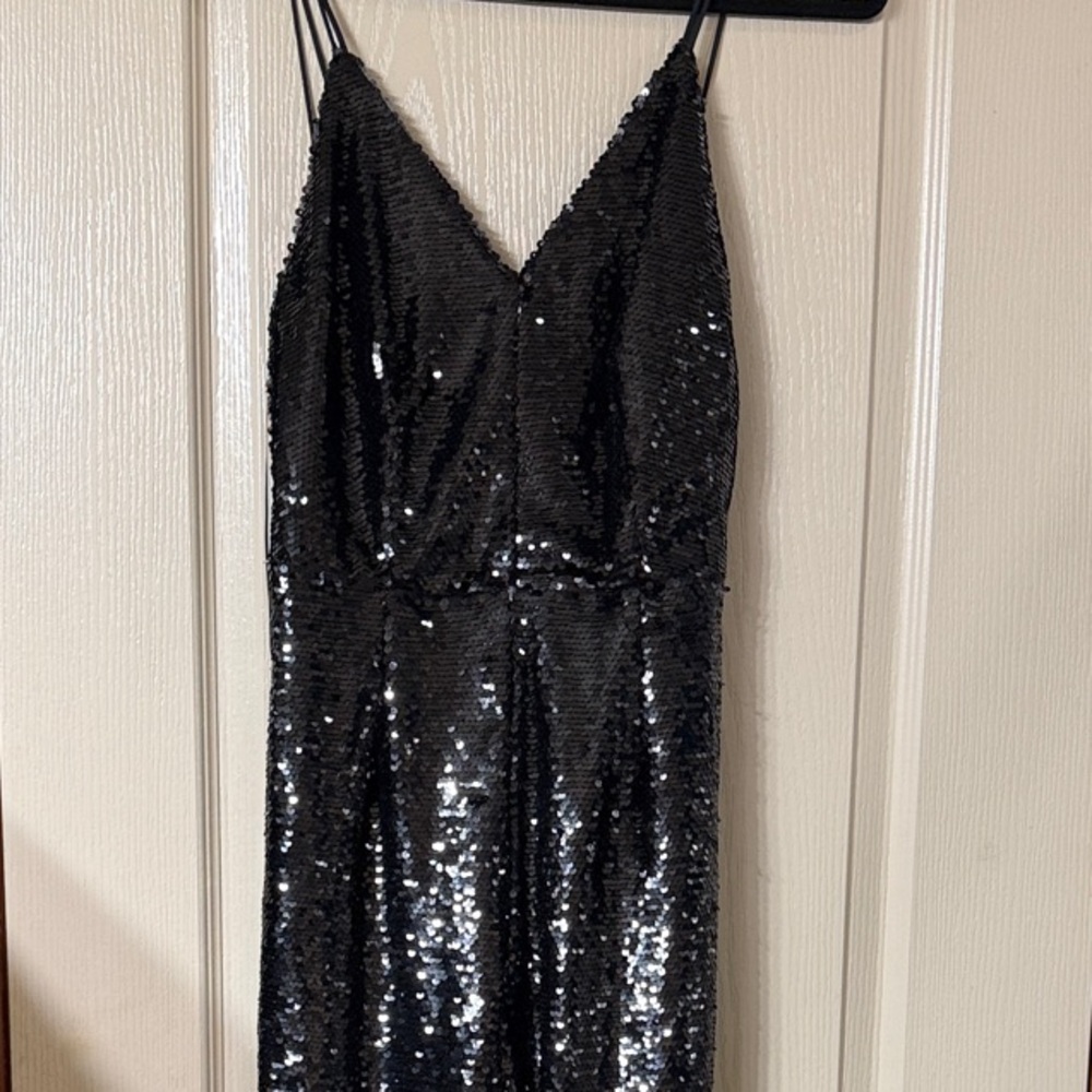 Black Sequin jumpsuit NWT